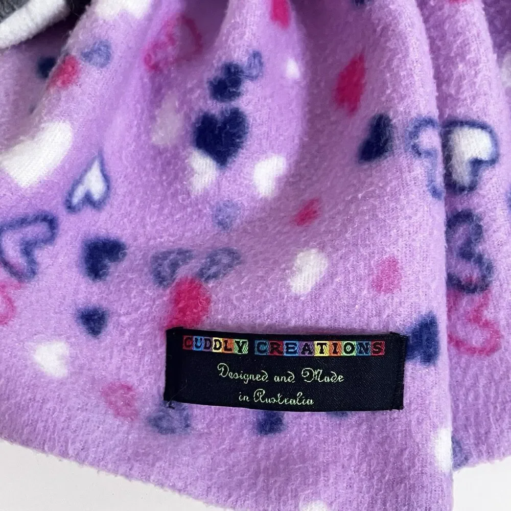 Cuddly Creations Koala Bear Security Blanket Lovey Lovie Purple Hearts Australia